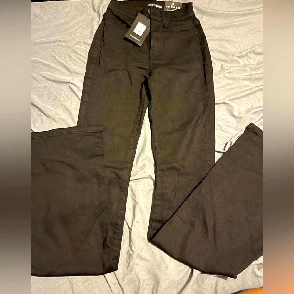 Black flare jeans